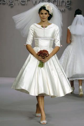 1950s style wedding dress