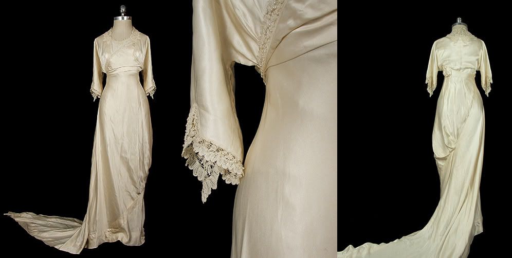 I nearly bought an Edwardian wedding dress very similar to this on ebay