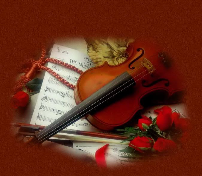 roses and violin image