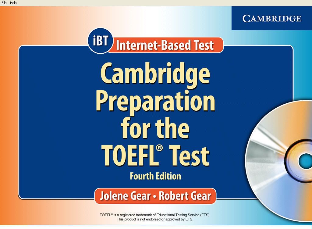 CD-ROM PHẦN MỀM HỌC CAMBRIDGE PREPARATION FOR THE TOEFL IBT TEST : GIÁ 15000VND GHI BẰNG ĐĨA LÒNG ĐEN SIGMA SÁCH CAMBRIDGE IBT GIÁ 120 000VND