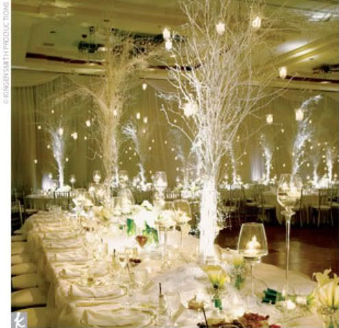 winter centrepieces for wedding