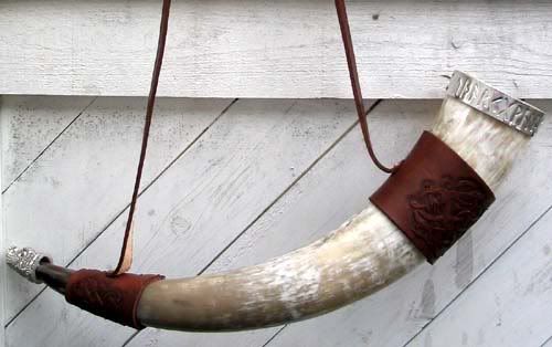 Runic Viking Drinking Horn