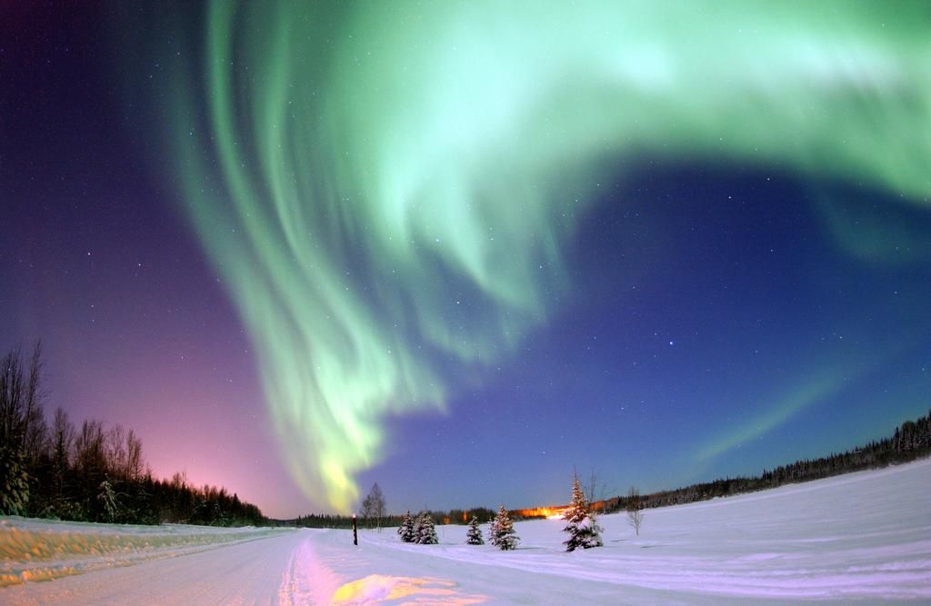 aurora boreala panorama