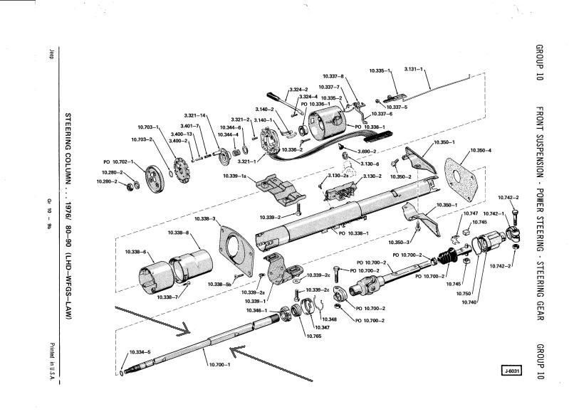 Jeep cj7 steering column diagram