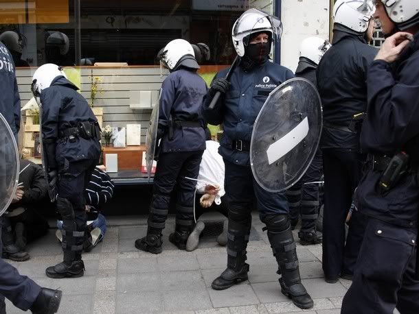 Belgian riot police