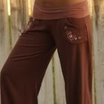 Spring Cleaning!  Cherry Blossom Bamboo Slouchy Pants Sz M
