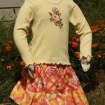 Positively Peach Twirly Skirt Set Sz 2T