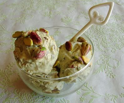  black spots really add to the flavor of original pistachio ice cream!