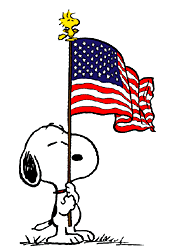Snoopy w/ American Flag Pictures, Images and Photos