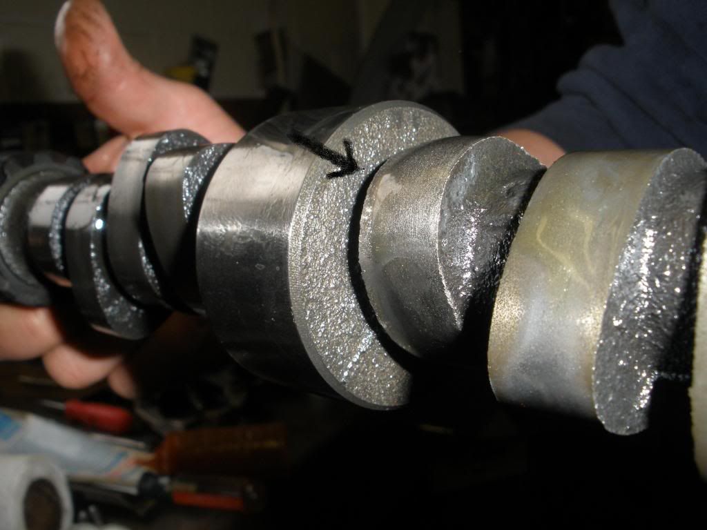 This is what it looks like when you wipe a lobe on a cam Chevelle Tech