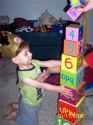 Chase and his blocks