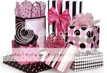 GLOSS Black & White Polka Dot Deluxe Gift Wrap Paper   