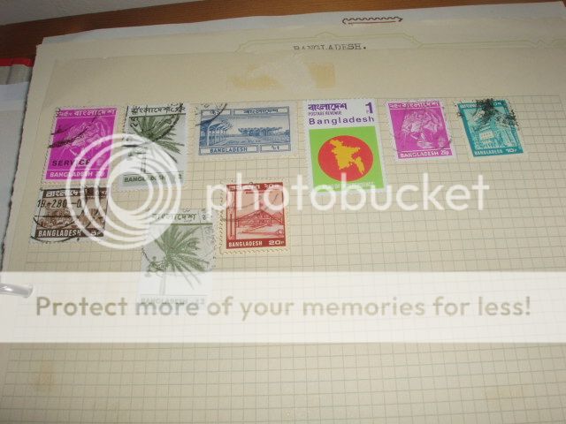 Bangladesh and Bhutan collection in album. All stamps shown in the 48 