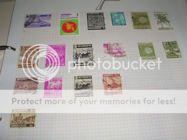 Bangladesh and Bhutan collection in album. All stamps shown in the 48 