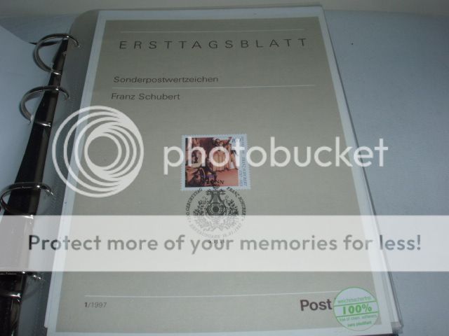 Germany Ersttagsblatt 1974 1997 collection in 7 albums. For a flavour 