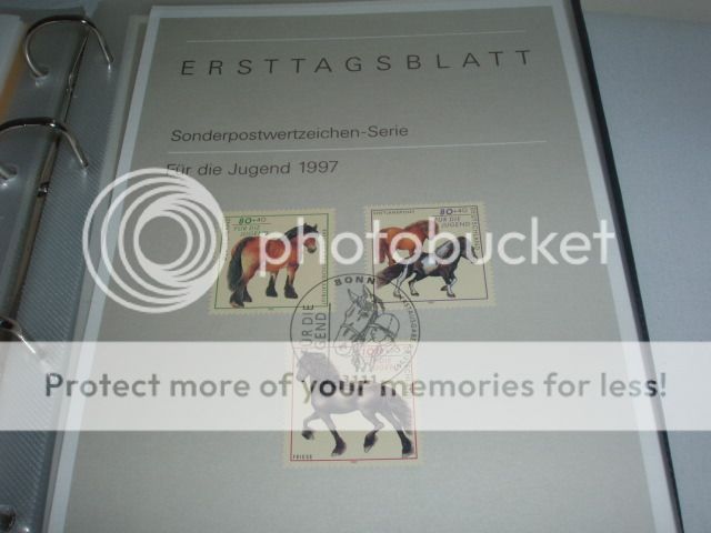 Germany Ersttagsblatt 1974 1997 collection in 7 albums. For a flavour 