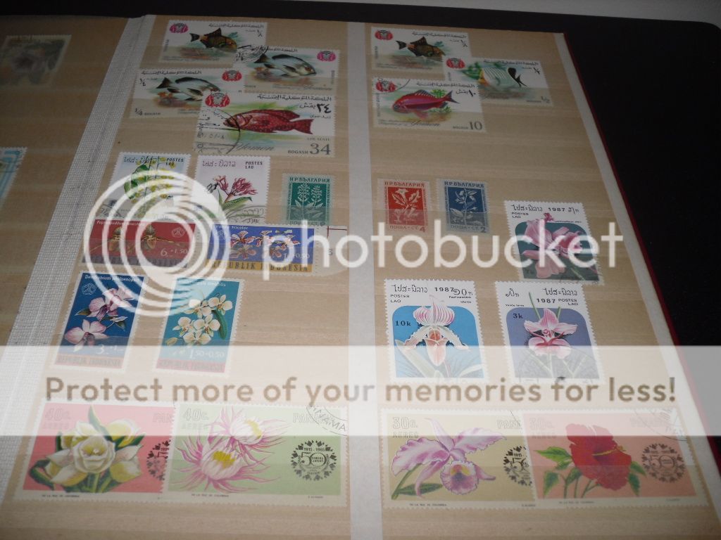 Thematics Collection Nature Birds Flowers etc on Stamps