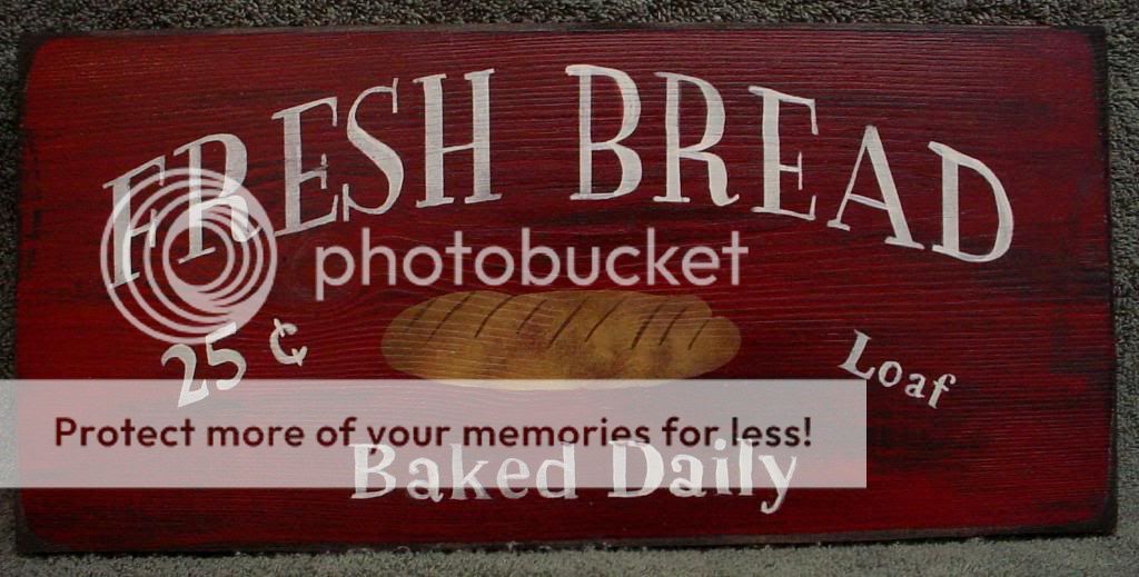 Primitive Wood Signs   FRESH BREAD  