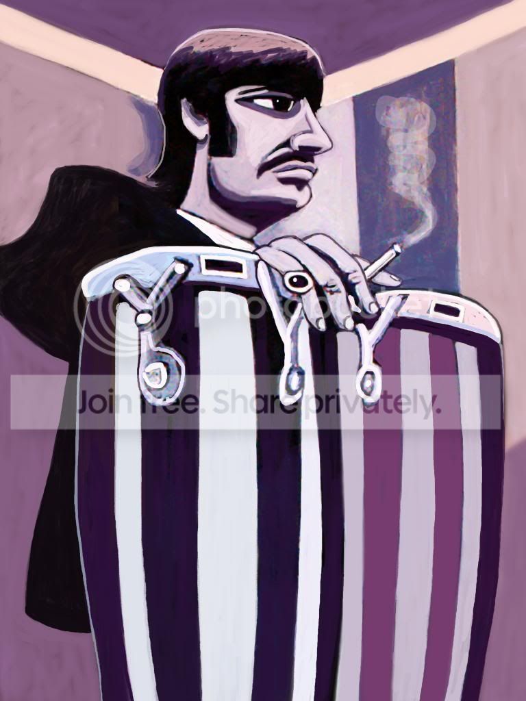 RINGO STARR PRINT poster beatles abbey road cd sgt pepper congas drums  cigarette