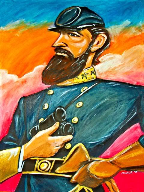 STONEWALL JACKSON PAINTING american civil war confederate general 