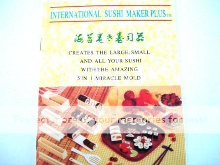 New Sushi Master Maker Mold w Knife Japenese Recipe