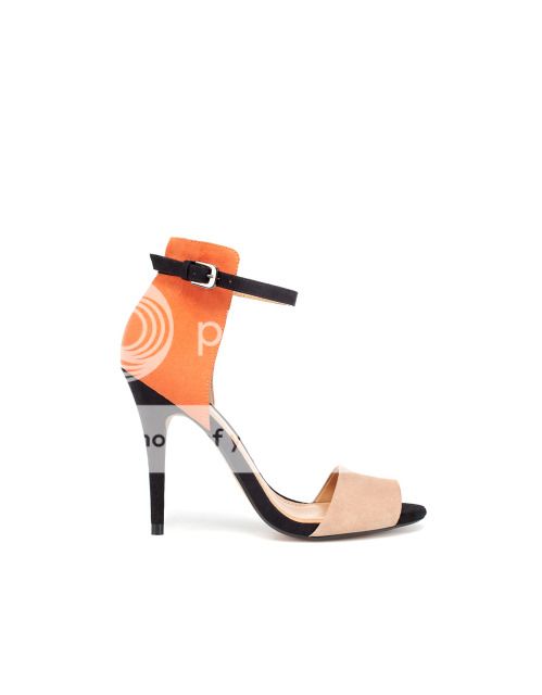 ZARA orange black beige I BASIC SANDAL heels shoes 2012 UK 4 5 6 USA 6 