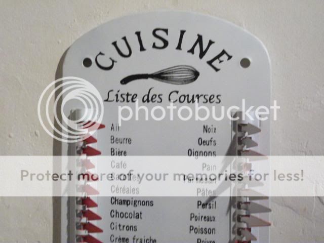 REPRO~CHIC FRENCH METAL SHOPPING REMINDER Cuisine  